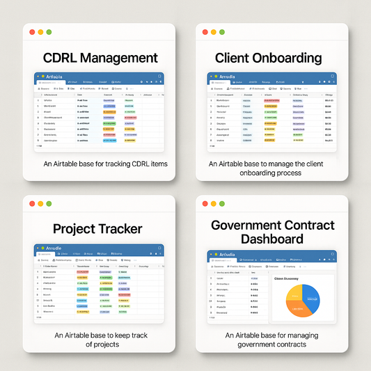 Contract Deliverables Requirement List (CDRL) Airtable Base Template